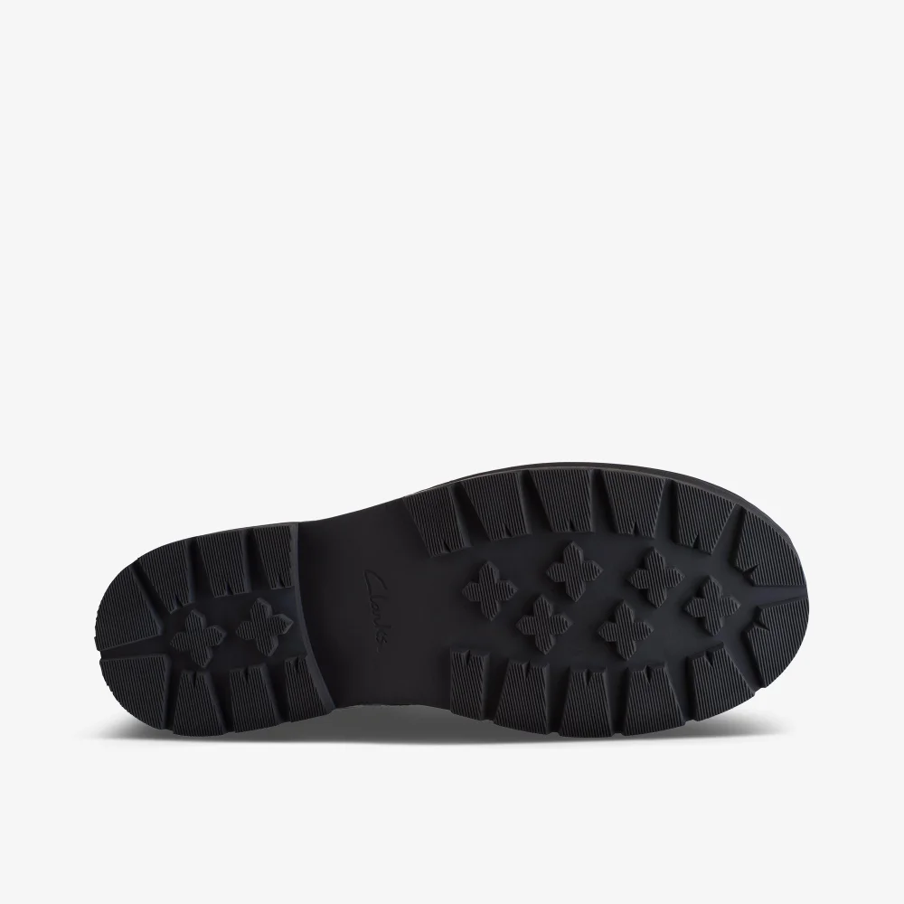 Clarks School Prague Lace Youth Black Leather Standard - 5 Image 3