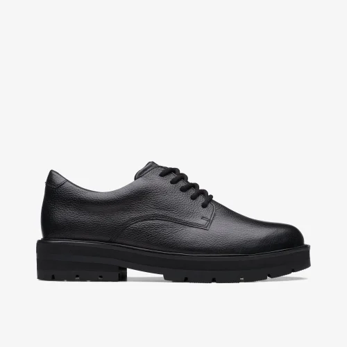 Clarks School Prague Lace Youth Black Leather Standard - 5 Image 1