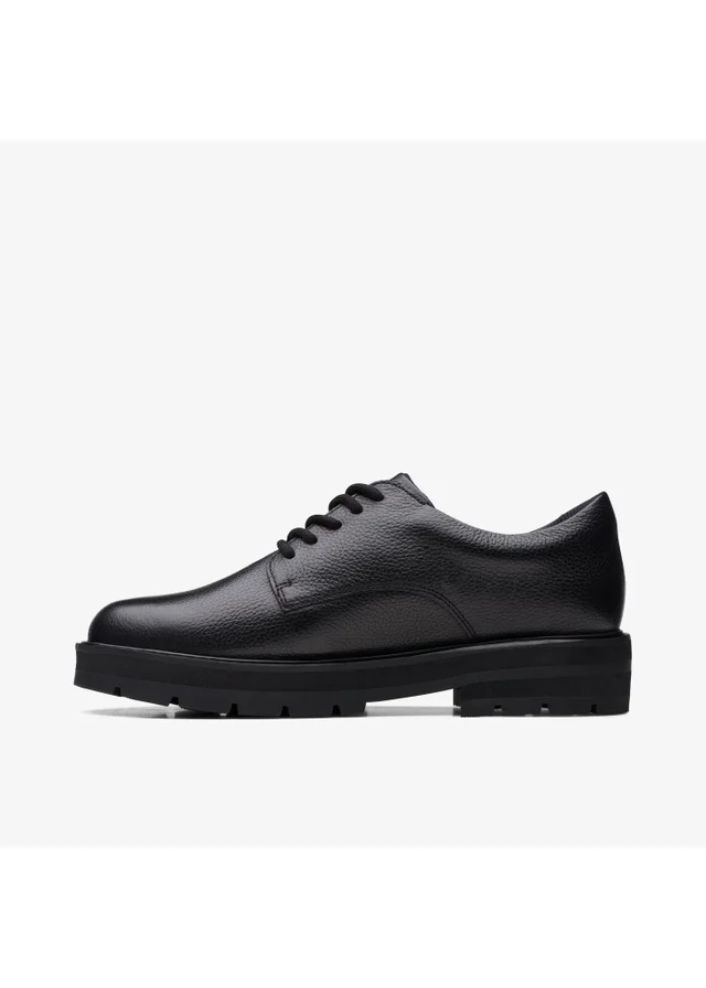 Clarks School Girls Black Prague Lace Youth Leather Standard