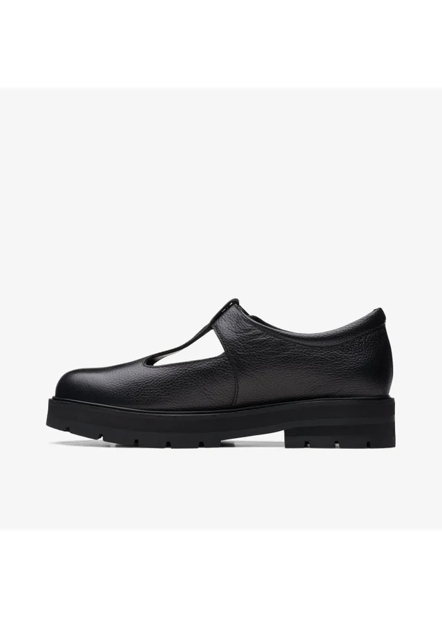 Clarks School Girls Black Prague Brill Youth Leather Standard