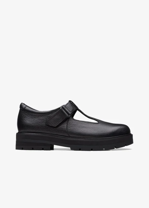 Clarks School Girls Black Prague Brill Youth Leather Standard - 5.5 Image 1