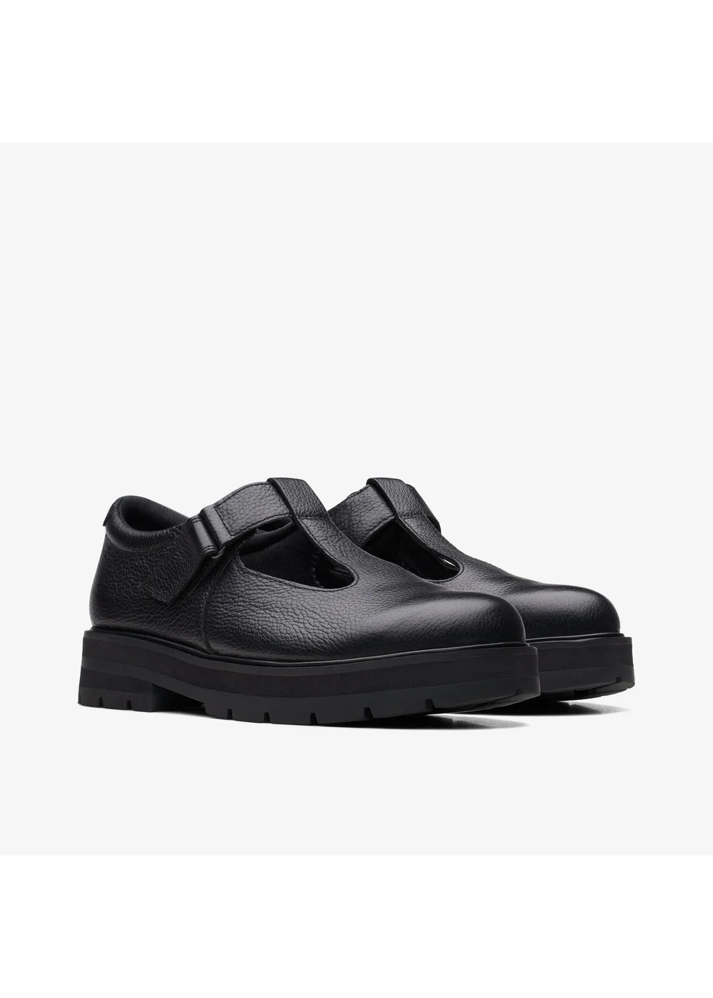Clarks School Girls Black Prague Brill Youth Leather Standard - 5.5 Image 4