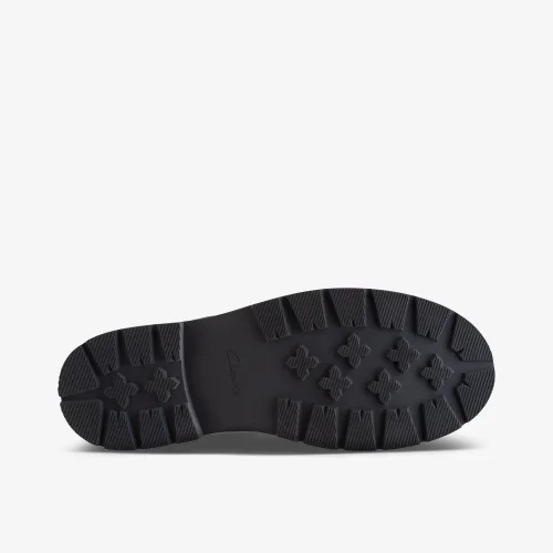 Clarks School Prague Brill Youth Black Leather Wide - 3 Image 3