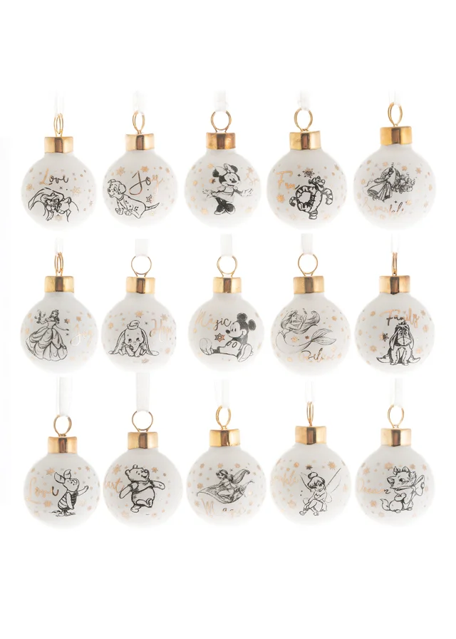 Disney Set of 15 Ceramic Baubles
