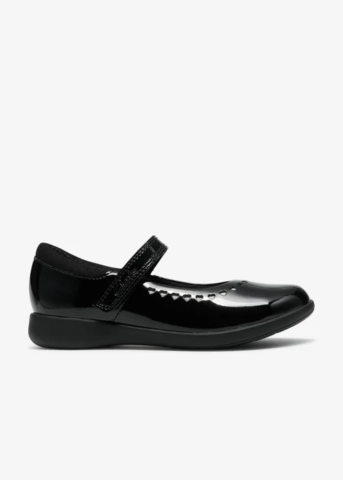 Clarks School EtchShimmer K. Black Leather Standard - 12 Infants Image 1