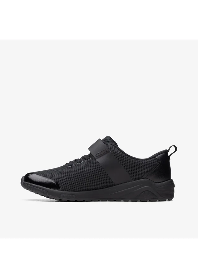 Clarks School Boys Black Aeon Pace Youth Textile Wide
