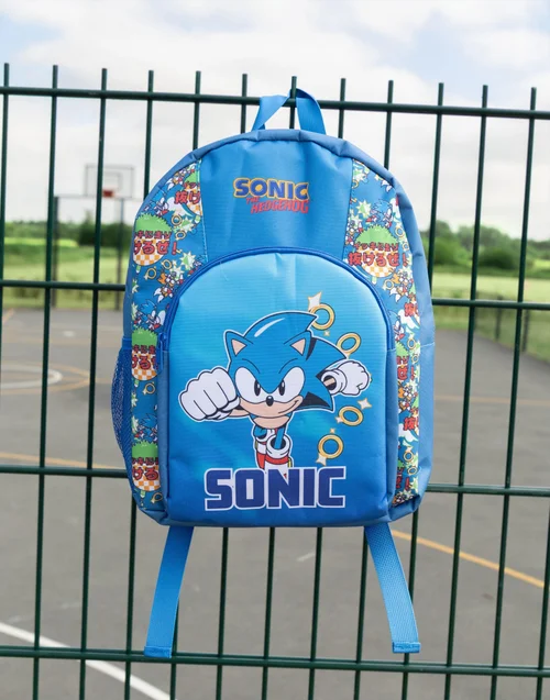 Vanilla Underground Sonic The Hedgehog Boys Blue Character Backpack (One Size) - One Size Image 1