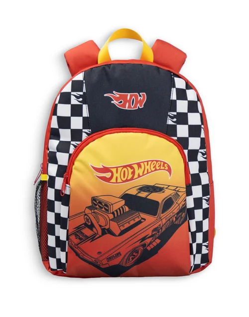 Vanilla Underground Hot Wheels Boys Red Checker Board Backpack (One Size) - One Size Image 4