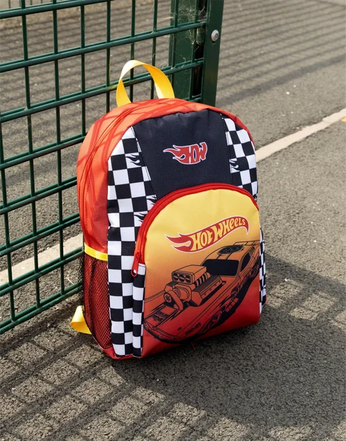 Vanilla Underground Hot Wheels Boys Red Checker Board Backpack (One Size) - One Size Image 1