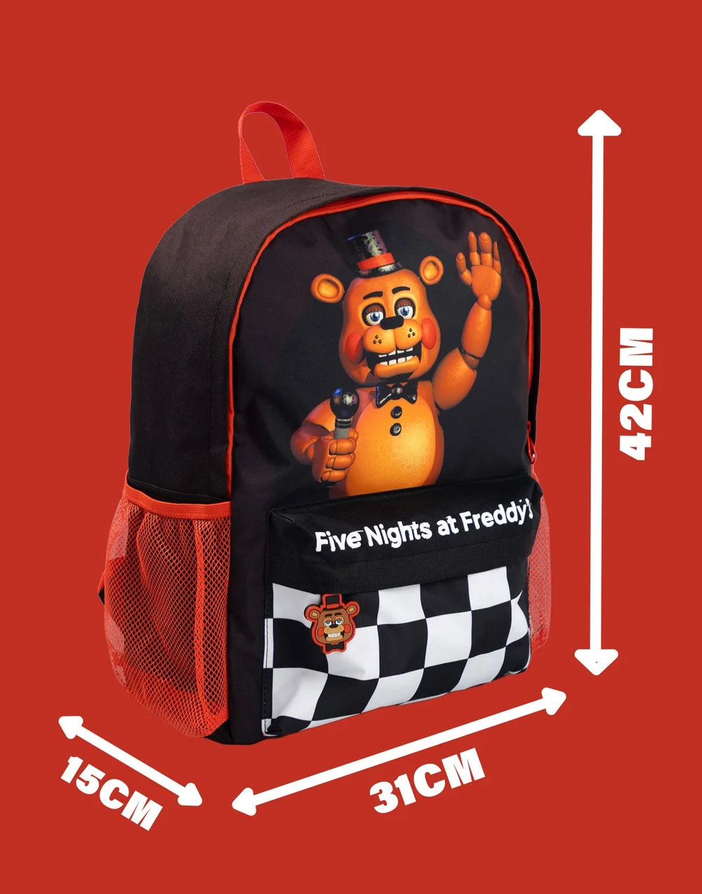 Vanilla Underground Five Nights At Freddy's Boys Black Character Backpack (One Size) - One Size Image 6