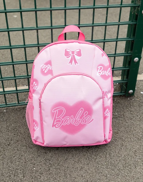 Vanilla Underground Barbie Girls Pink Heart Backpack (One Size) - One Size Image 2