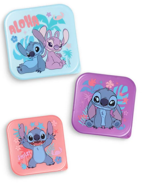 Vanilla Underground Disney Stitch Girls Blue Aloha Lunch Bag Bottle & 3 Snack Pot (One Size) - One Size Image 4