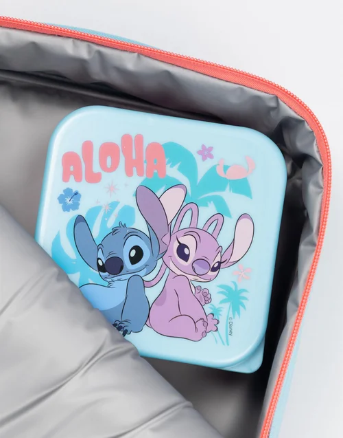Vanilla Underground Disney Stitch Girls Blue Aloha Lunch Bag Bottle & 3 Snack Pot (One Size) - One Size Image 2