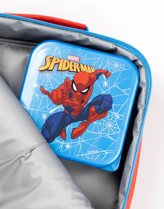 Vanilla Underground Spiderman Boys Red Eyes Lunch Bag Bottle & 3 Snack Pot (One Size)