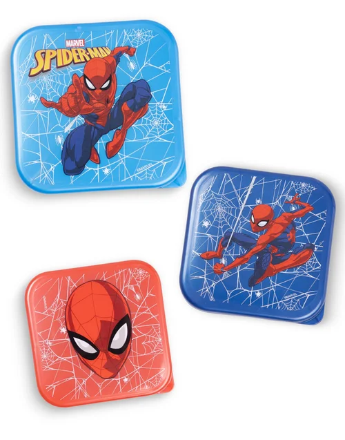 Vanilla Underground Spiderman Boys Red Eyes Lunch Bag Bottle & 3 Snack Pot (One Size) - One Size Image 4