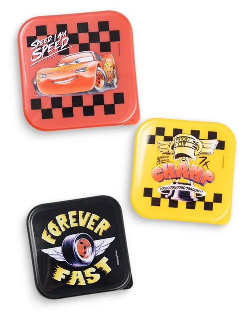 Vanilla Underground Disney Cars Boys Red Lightning McQueen Lunch Bag Bottle & 3 Snack Pot (One Size) - One Size Image 4