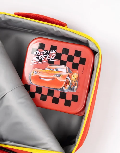Vanilla Underground Disney Cars Boys Red Lightning McQueen Lunch Bag Bottle & 3 Snack Pot (One Size) - One Size Image 2