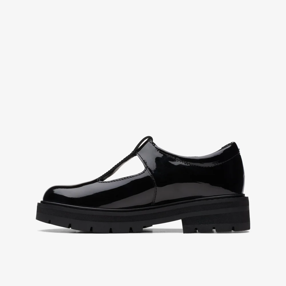 Clarks School Prague Brill Kid Black Patent Standard - 12.5 Infant Image 2