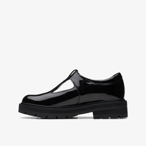 Clarks School Prague Brill Kid Black Patent Standard - 12.5 Infant Image 2