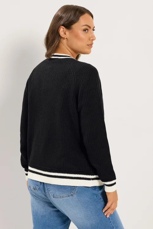 Yours Curve Black Long Sleeve Knitted Cardigan - 30-32 Image 5