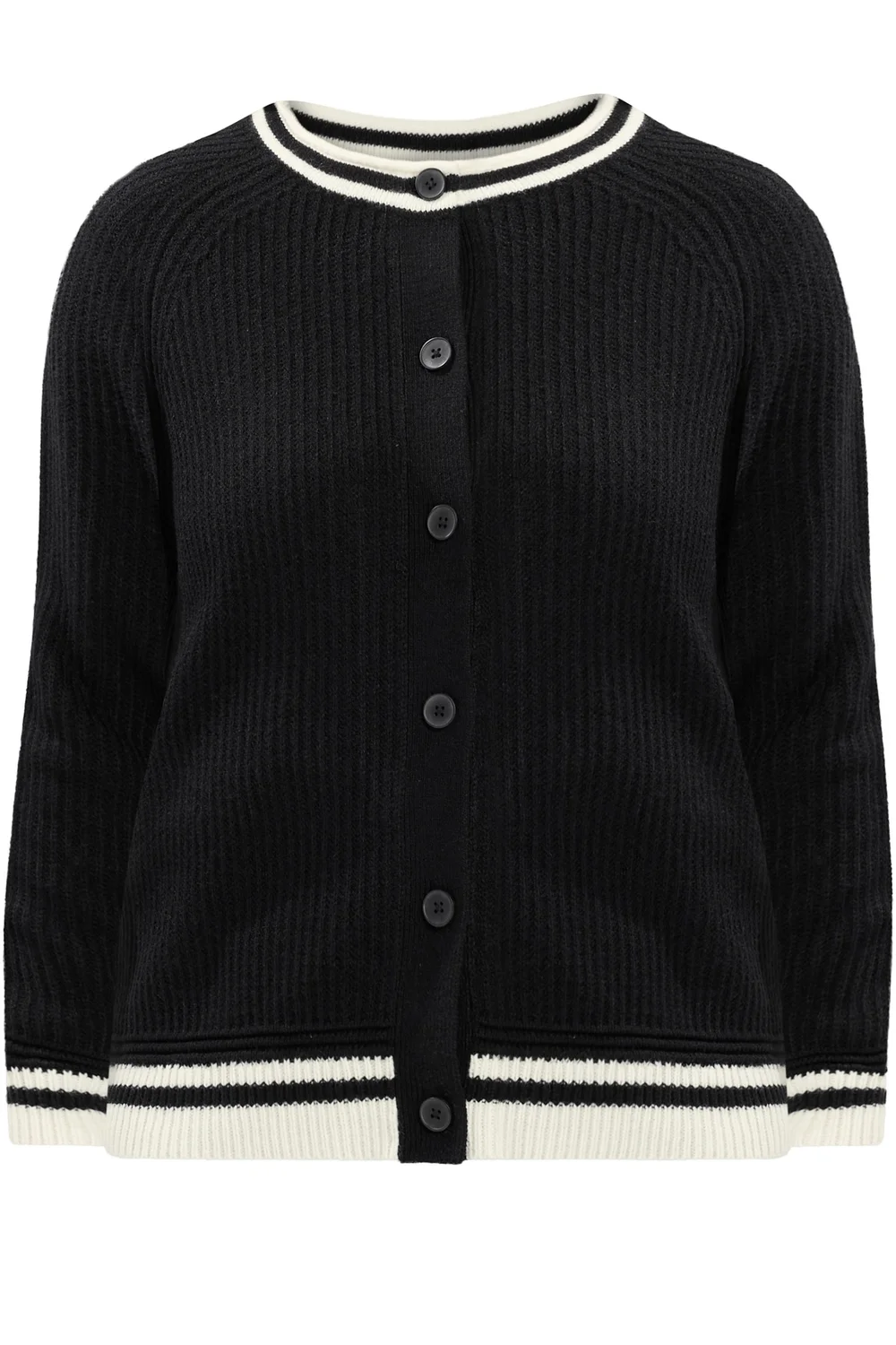 Yours Curve Black Long Sleeve Knitted Cardigan - 30-32 Image 2