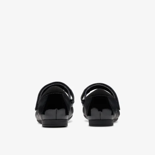 Clarks School Scala Gem Kid Black Leather Standard - 2.5 Infants Image 5