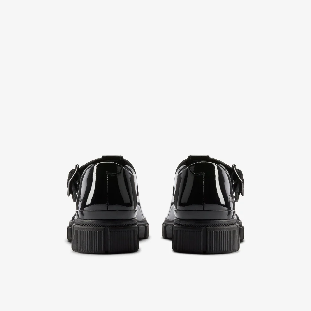 Clarks School Evyn Bar Kid Black Patent Wide - 10.5 Infant Image 5