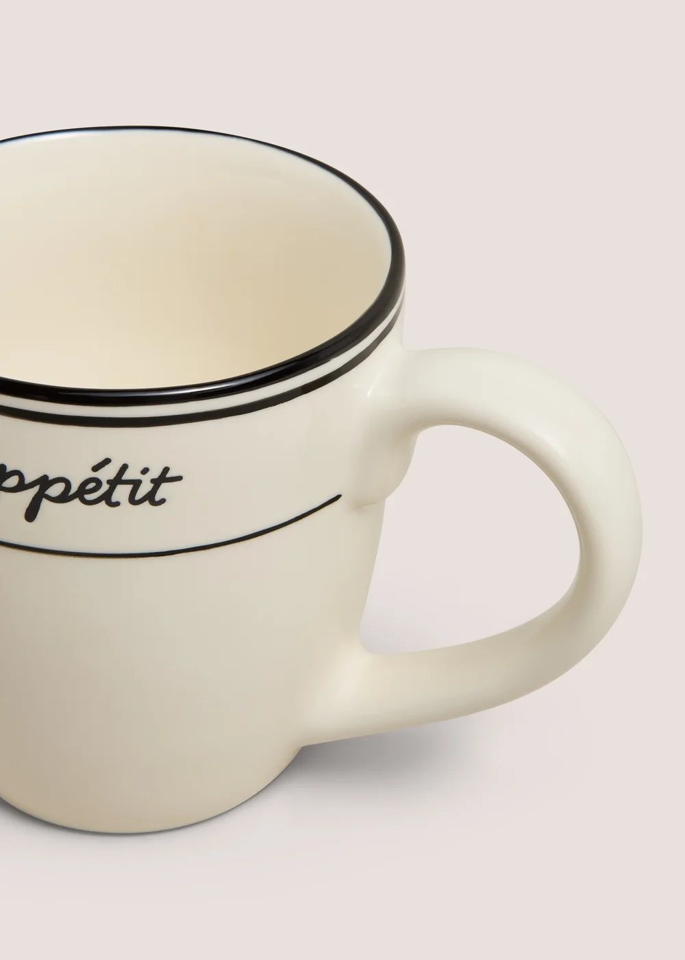 Black Ceramic Bon Appetit Mug Image 2