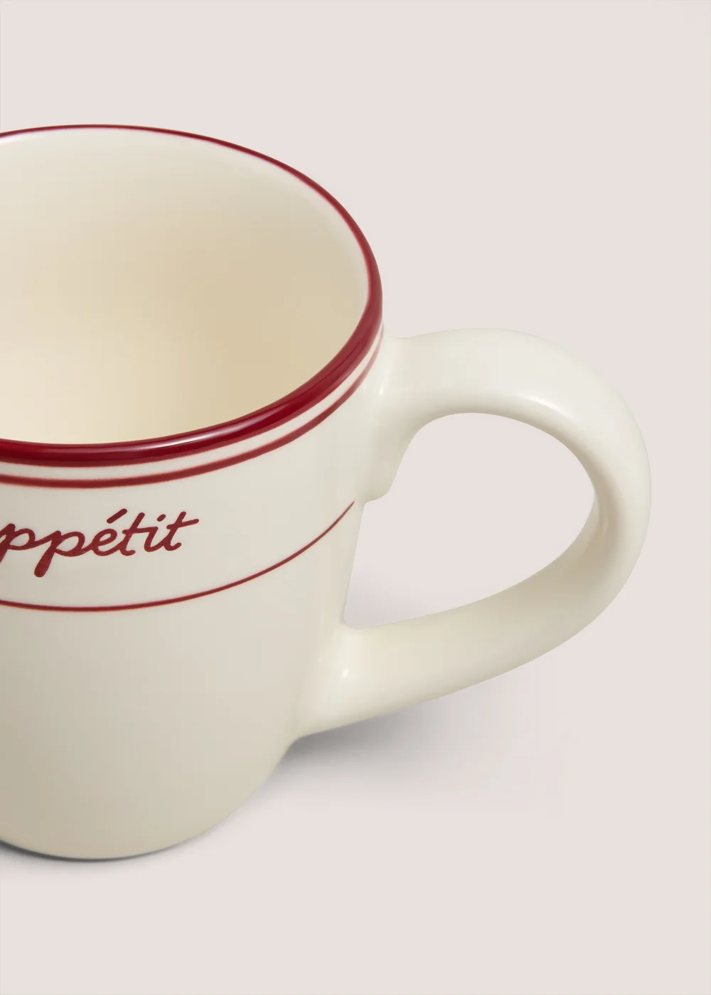 Red Ceramic Bon Appetit Mug Image 2