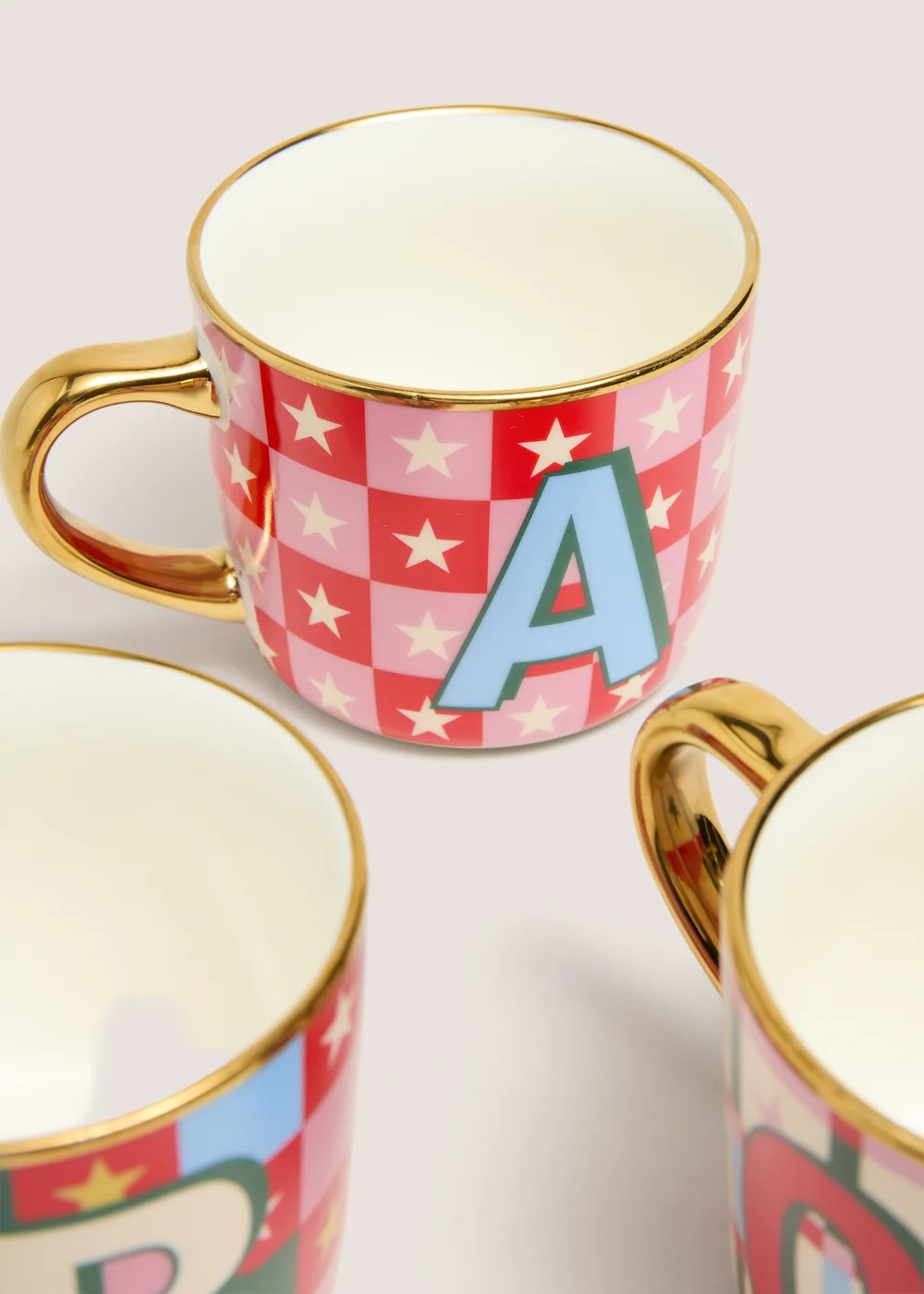 Bright Design Alphabet Mugs - A Image 2