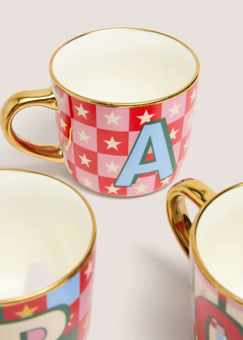 Bright Design Alphabet Mugs - A Image 2