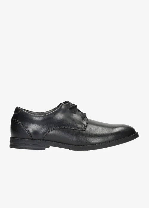 Clarks School Boys Black Rufus Edge Kid Leather Standard - 13 Infants Image 1