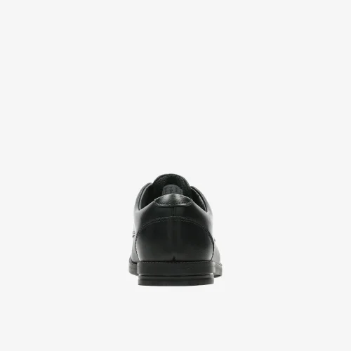 Clarks School Rufus Edge Kid Black Leather Standard - 13 Infants Image 5