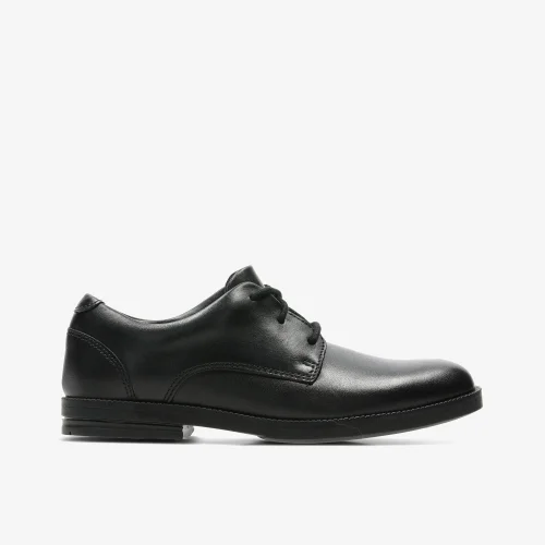 Clarks School Rufus Edge Kid Black Leather Standard - 13 Infants Image 1