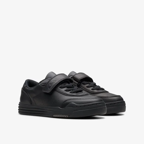 Clarks School Urban Bright Kid Black Leather Wide - 9 Infant Image 4
