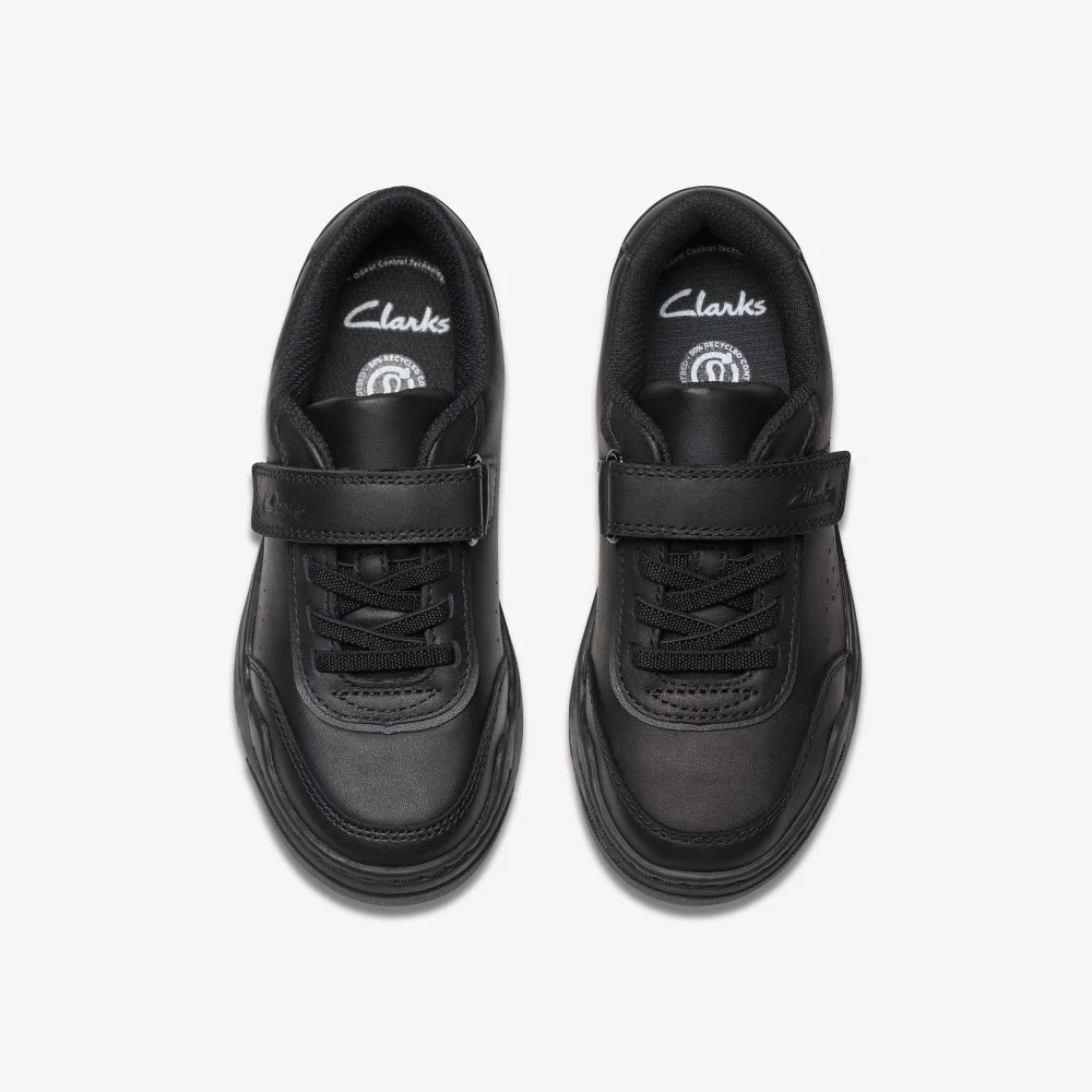 Clarks School Urban Bright Kid Black Leather Wide - 9 Infant Image 6