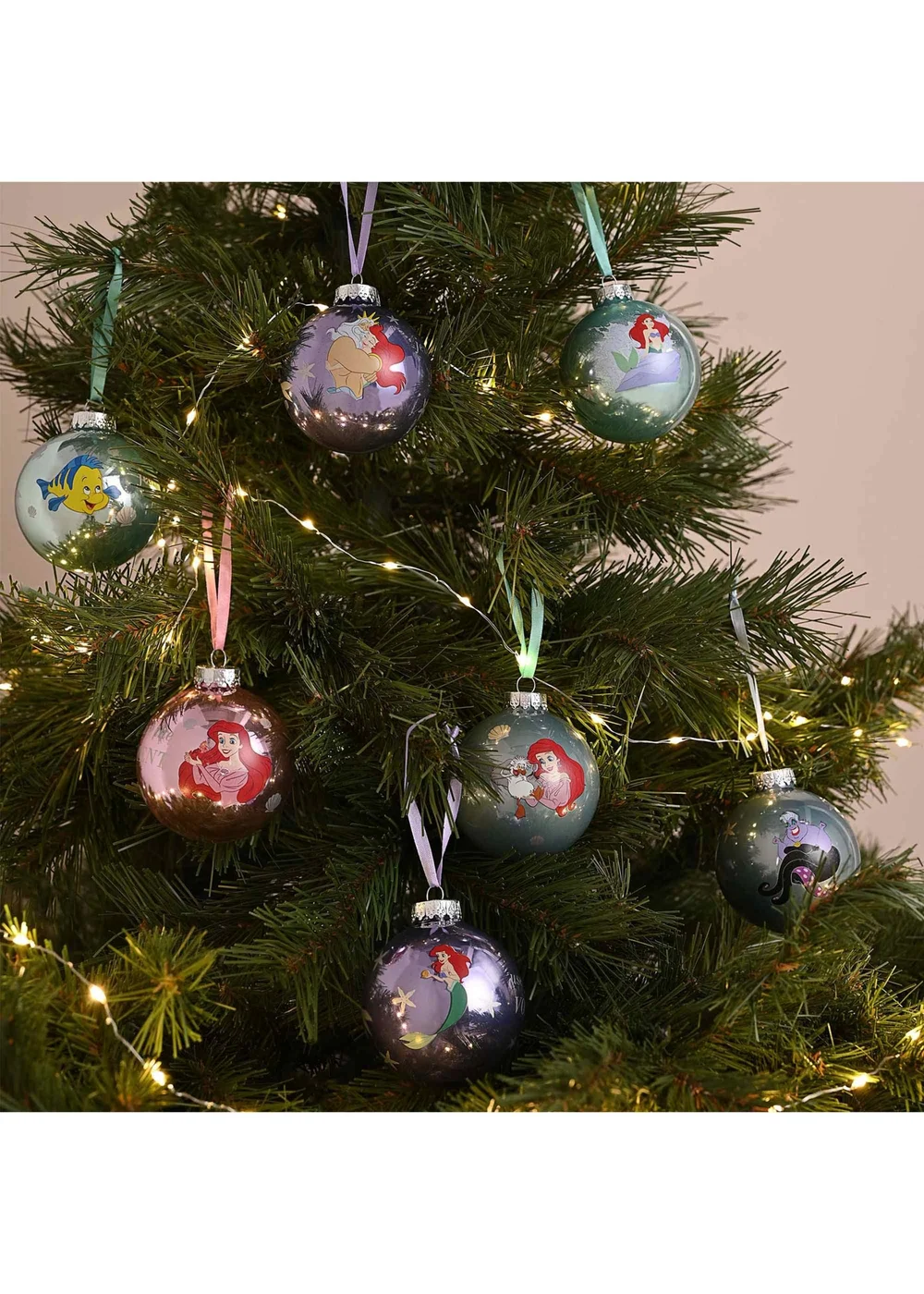 Disney The Little Mermaid Set of 7 Assorted Baubles - One Size Image 2
