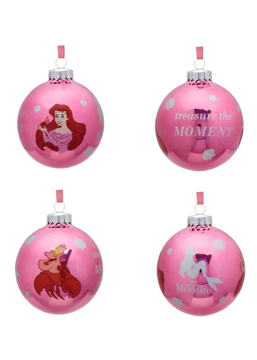 Disney The Little Mermaid Set of 7 Assorted Baubles - One Size Image 5