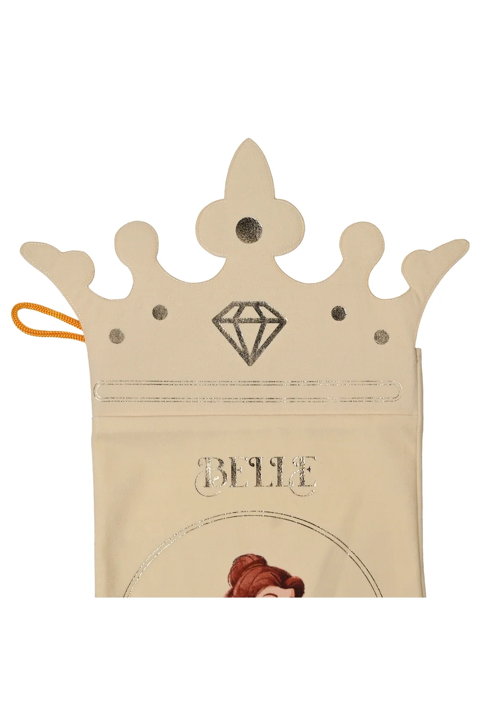 Disney Princess Belle Stocking in Cream - One Size Image 2