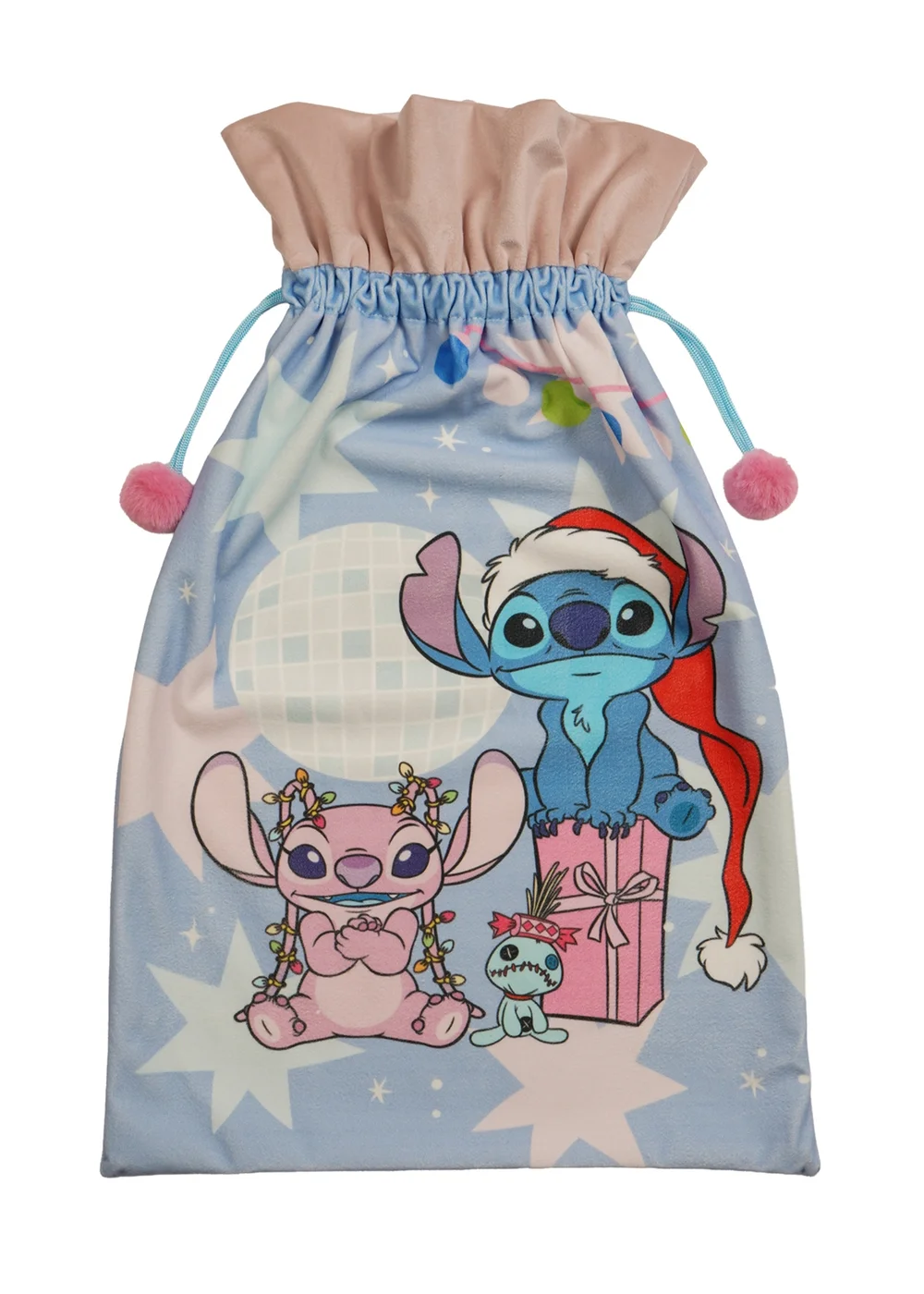 Disney Icon Stitch Present Sack in Blue - One Size Image 2
