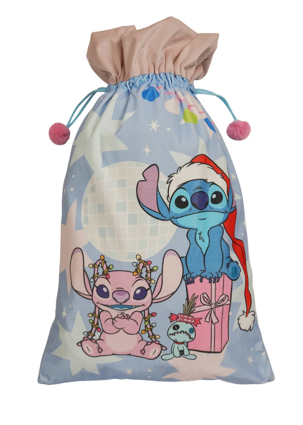 Disney Icon Stitch Present Sack in Blue - One Size Image 1