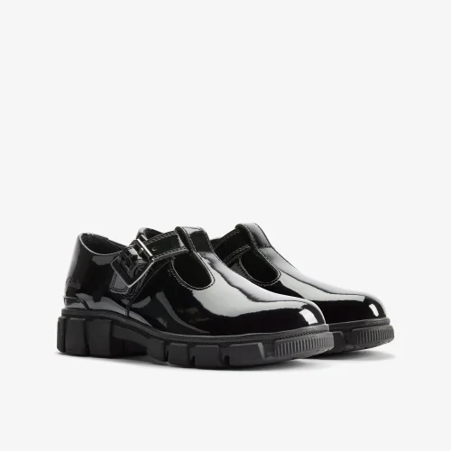 Clarks School Evyn Bar Kid Black Patent Standard - 11 Infant Image 4