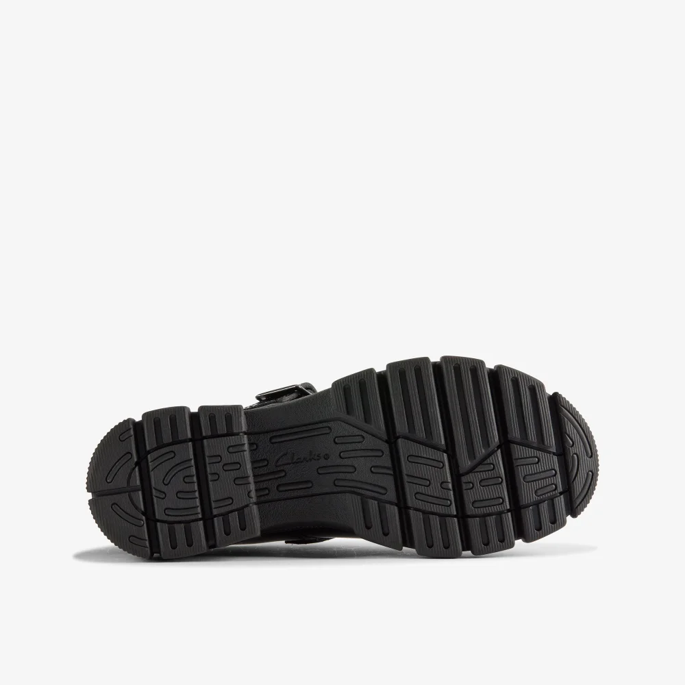 Clarks School Evyn Bar Kid Black Patent Standard - 11 Infant Image 3