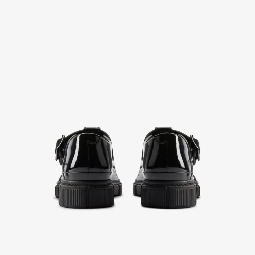 Clarks School Evyn Bar Kid Black Patent Standard - 11 Infant Image 5