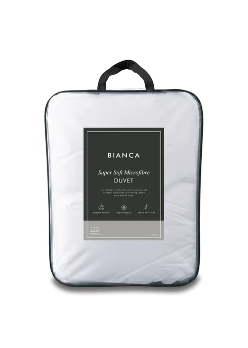 Bianca Fine Linens Super Soft Microfibre 4.5 tog Duvet White - Super king Image 3