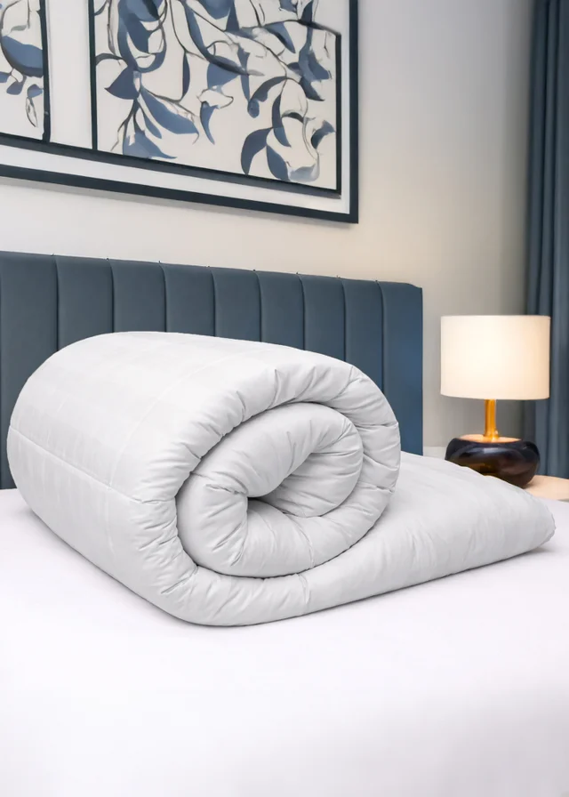 Bianca Fine Linens Premium 100% Cotton Stripe 4.5 tog Duvet White