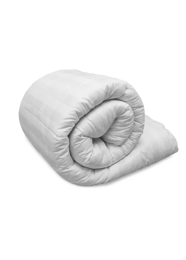 Bianca Fine Linens Premium 100% Cotton Stripe 4.5 tog Duvet White