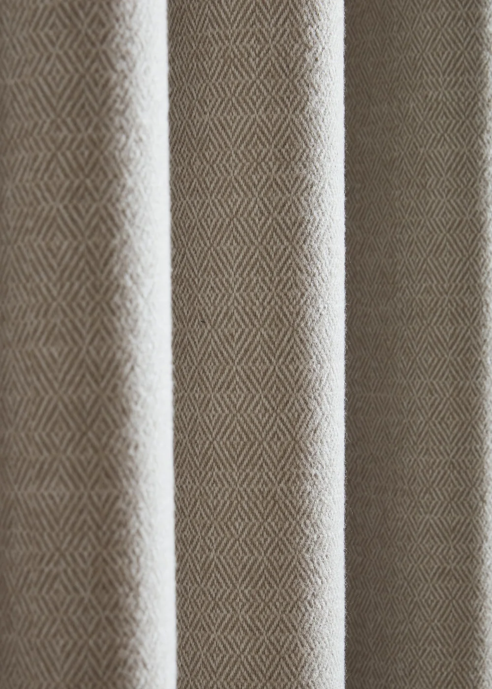 Catherine Lansfield Brushed Texture Ruffle Top Lined Pencil Pleat Curtains Natural - 66W X 90D (168x228cm) Image 3