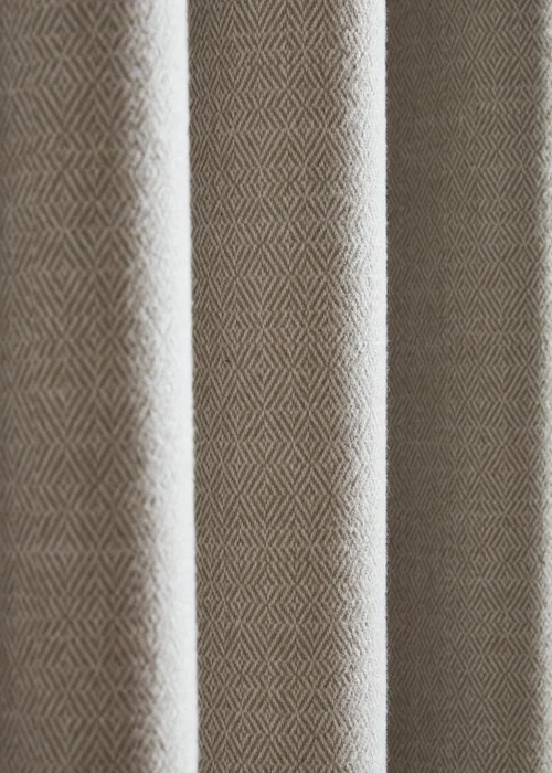 Catherine Lansfield Brushed Texture Ruffle Top Lined Pencil Pleat Curtains Natural - 66W X 90D (168x228cm) Image 3