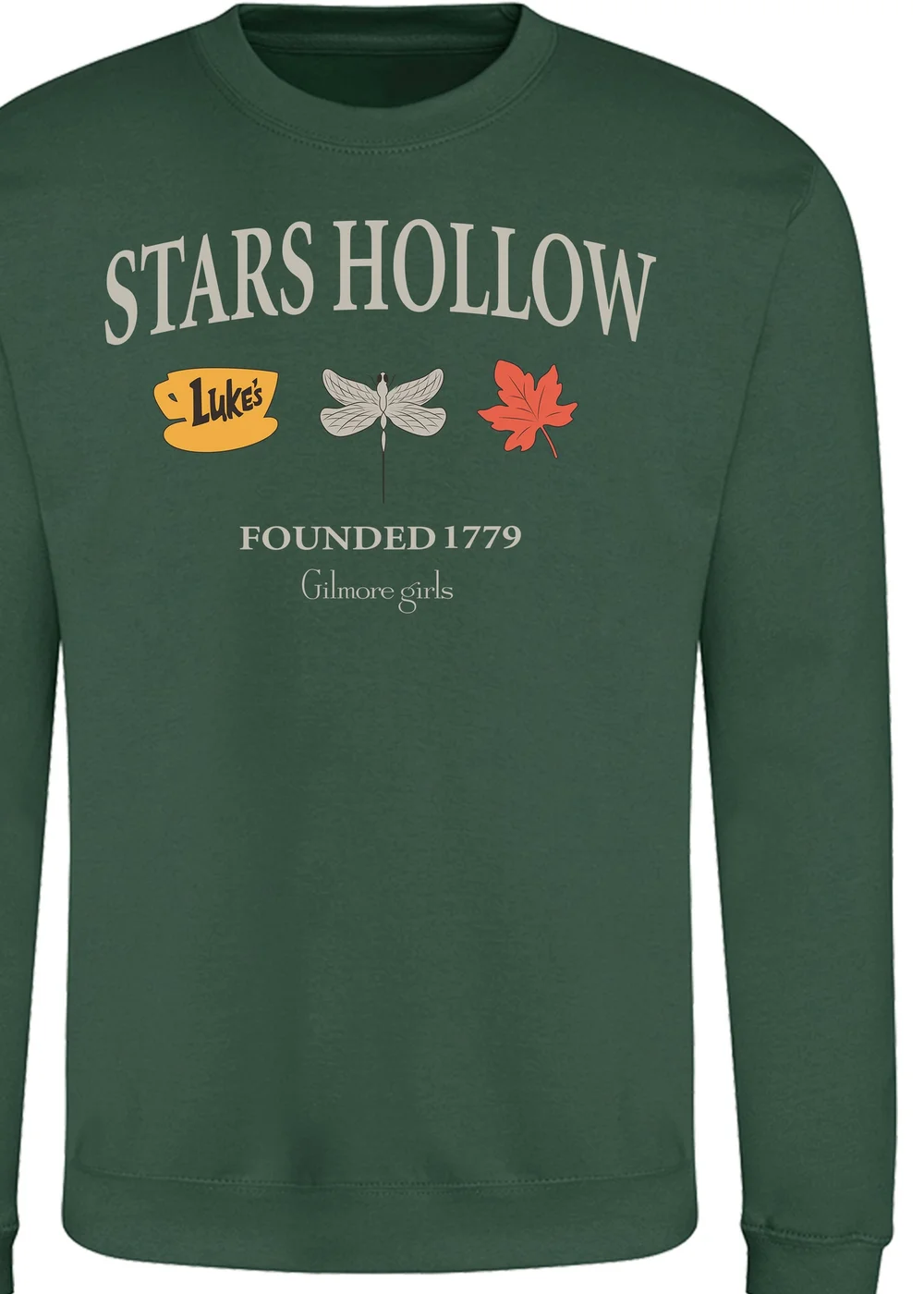 Spiral Galaxy Gilmore Girls Autumn Stars Hollow Green Graphic Sweatshirt - 3XL Image 2